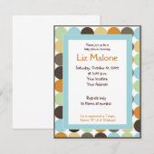 Jungle Roi Lion Dot Baby douche Invitations (Devant / Derrière)