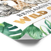 Jungle Safari 1er Anniversaire Poster de bienvenue (Coin)
