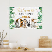 Jungle Safari 1er Anniversaire Poster de bienvenue (Cuisine)