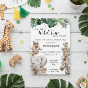 Jungle Safari Afrikaanse baby Dieren Wilde Eentje Kaart