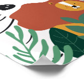 Jungle Safari Animaux Baby shower Affiche de bienv (Coin)