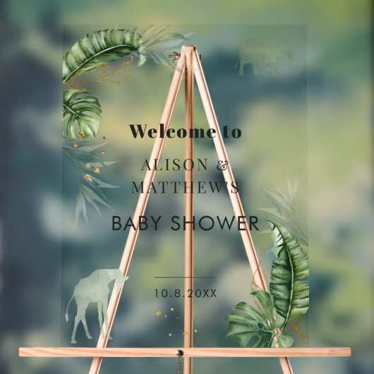 Jungle Safari Animaux Baby shower Couples (Neutre)