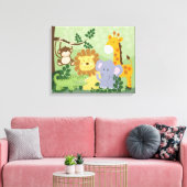 Jungle Safari Animaux Imprimantes en toile (x2) Pa (Insitu(Salon))