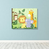 Jungle Safari Animaux Imprimantes en toile (x2) Pa (Insitu (Plancher de Bois))