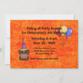 Jungle Safari Anniversaire Fête Invitation (Dos)