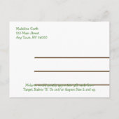 JUNGLE SAFARI AVENTURE Baby shower vert Invitation (Dos)