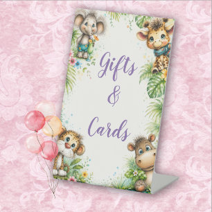 Jungle Safari Baby Shower Cadeaus En Kaarten Voets Reclamebord Met Voetstuk
