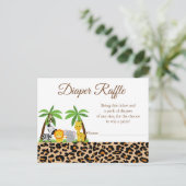 Jungle Safari Baby shower Déchets Carte Raffle (Debout devant)