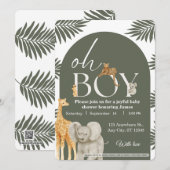 Jungle Safari Baby Shower Invitation (Devant / Derrière)