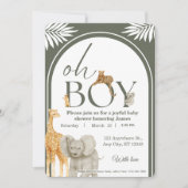 Jungle Safari Baby Shower Invitation (Devant)