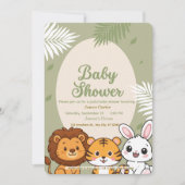 Jungle Safari Baby Shower Invitation (Devant)