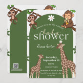 Jungle Safari Baby Shower Invitation (Devant / Derrière)