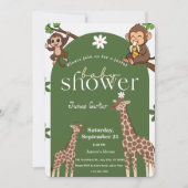 Jungle Safari Baby Shower Invitation (Devant)