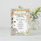 Jungle Safari Baby Shower Invitations (Debout devant)
