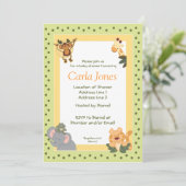 Jungle Safari Baby Shower Invitations 5 x 7 taille (Debout devant)