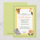 Jungle Safari Baby Shower Invitations 5 x 7 taille (Devant / Derrière)