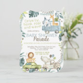Jungle Safari Baby Shower Parade Kaart (Staand voorkant)