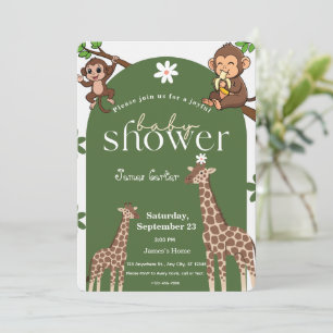 Jungle Safari Baby Shower Uitnodiging