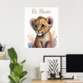 Jungle Safari bébé Poster de animal Lion (Bureau à domicile)