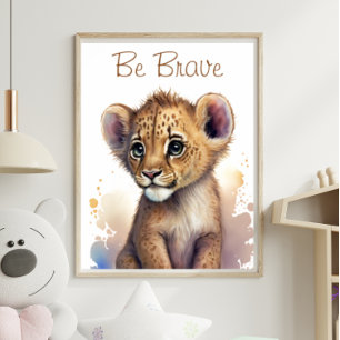 Jungle Safari bébé Poster de animal Lion