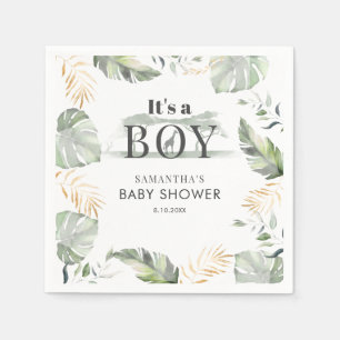 Jungle Safari Botanische Jongens Baby Borrel Papie Servet