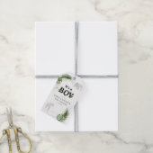 Jungle Safari Botanische Jongens Baby Shower Cadeaulabel (Met Touw)