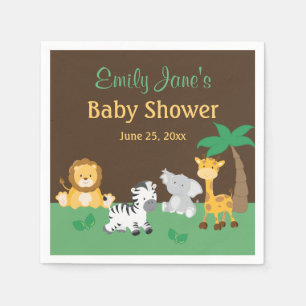 Jungle Safari Boy Baby Shower Servetten