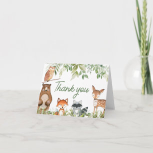 Jungle Safari Dieren Baby Shower Bedankkaart