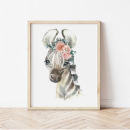 Jungle Safari Dierenkinderkamer Kunst, Waterverf Z Poster