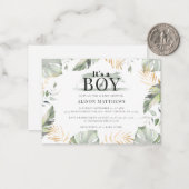 Jungle Safari Giraffe Boy Baby shower Invitation (Devant/Arrière en situation)