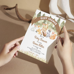 Jungle Safari Groene Baby Shower Feest Kaart