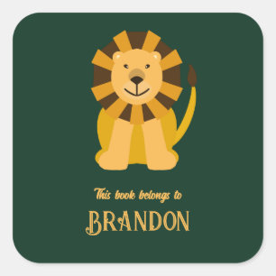 Jungle Safari Lion Étiquette, Sticker de livre