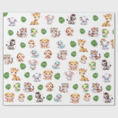 Jungle Safari Motif papier cadeau enveloppement  (Plat)