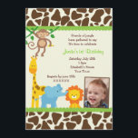 Jungle Safari photo Invitations d'anniversaire<br><div class="desc">Jungle Safari photo Invitations d'anniversaire</div>