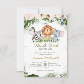 Jungle safari sauvage un baby shower Invitation (Devant)