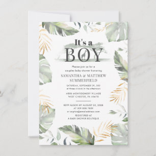 Jungle Safari Schattige koppels baby shower Kaart
