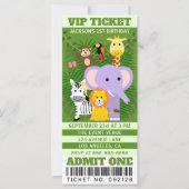 Jungle Safari VIP Ticket Kinderverjaardag (Voorkant)