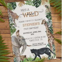 Jungle Safari Wild One Verjaardag Zwarte Panter