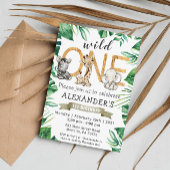 Jungle Safari Wild Un Anniversaire Fête Invitation