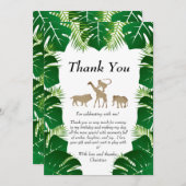 Jungle sauvage Un 1er anniversaire Animaux Merci (Devant / Derrière)