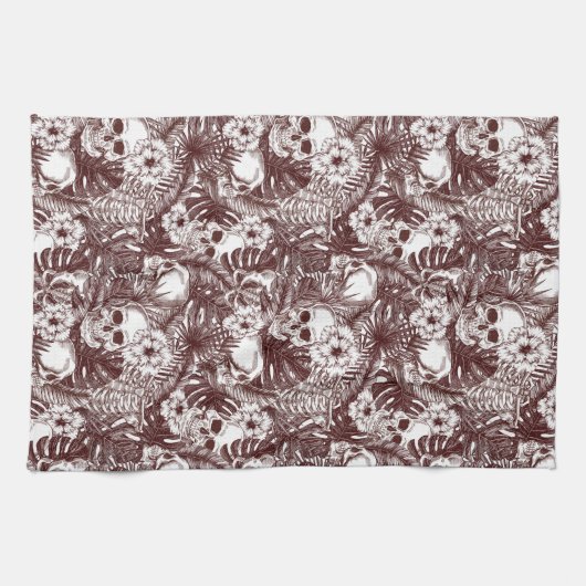 Jungle Skulls Serviette de cuisine (Horizontal)