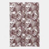 Jungle Skulls Serviette de cuisine (Vertical)