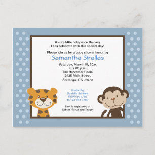 Jungle Tales Jungle Safari Baby shower Carte posta