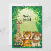 Jungle Thème Anniversaire Invitations (Devant)