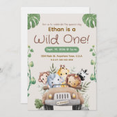 JUNGLE THEME INVITATION FOR BABY/TODDLER (Devant / Derrière)