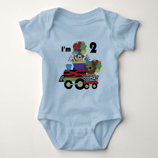 Jungle Train 2e anniversaire T-shirts et cadeaux (Devant)