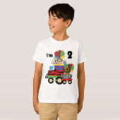 Jungle Train 2e anniversaire T-shirts et cadeaux (Devant entier)