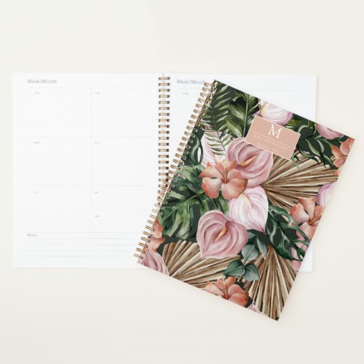 Jungle tropicale feuille Fleurs de forêt tropicale (Devant avec enveloppe)