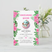 Jungle tropicale | Invitation Baby shower (Debout devant)