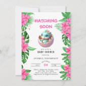 Jungle tropicale | Invitation Baby shower (Devant)